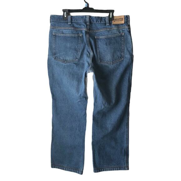 Duluth Trading Company Mens Blue Denim Ballroom Relaxed Fit Jeans 37x28 - Picture 2 of 10